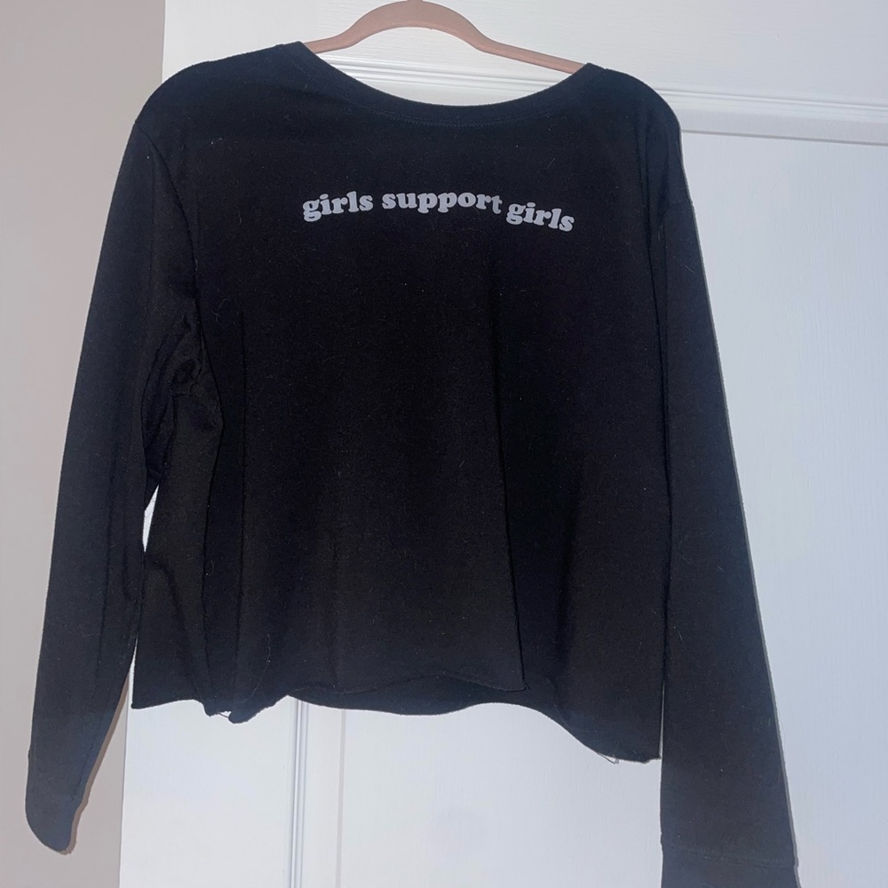 black cropped long sleeve